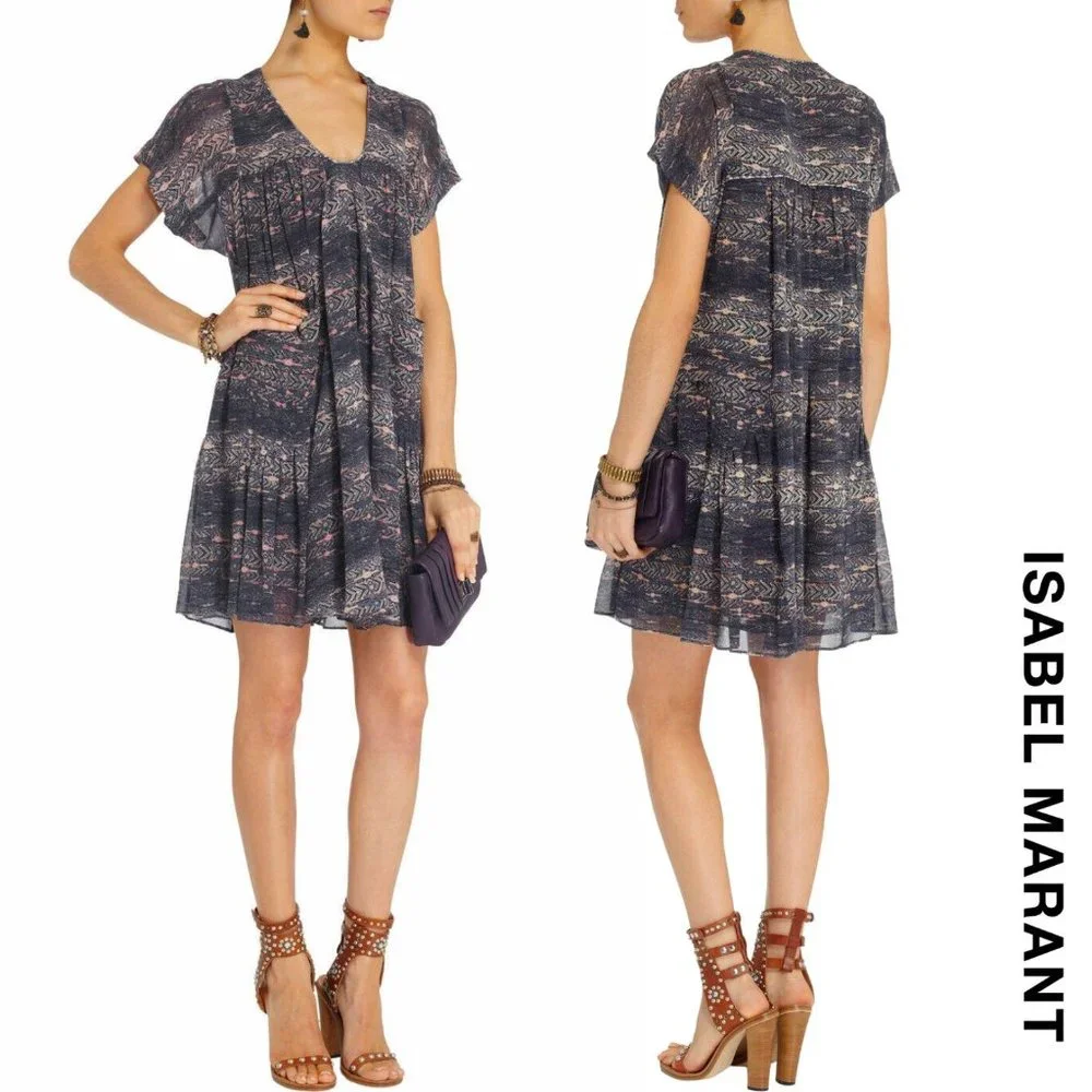 ISABEL MARANT Nesto Silk Dress Size 12 - Picture 1 of 5